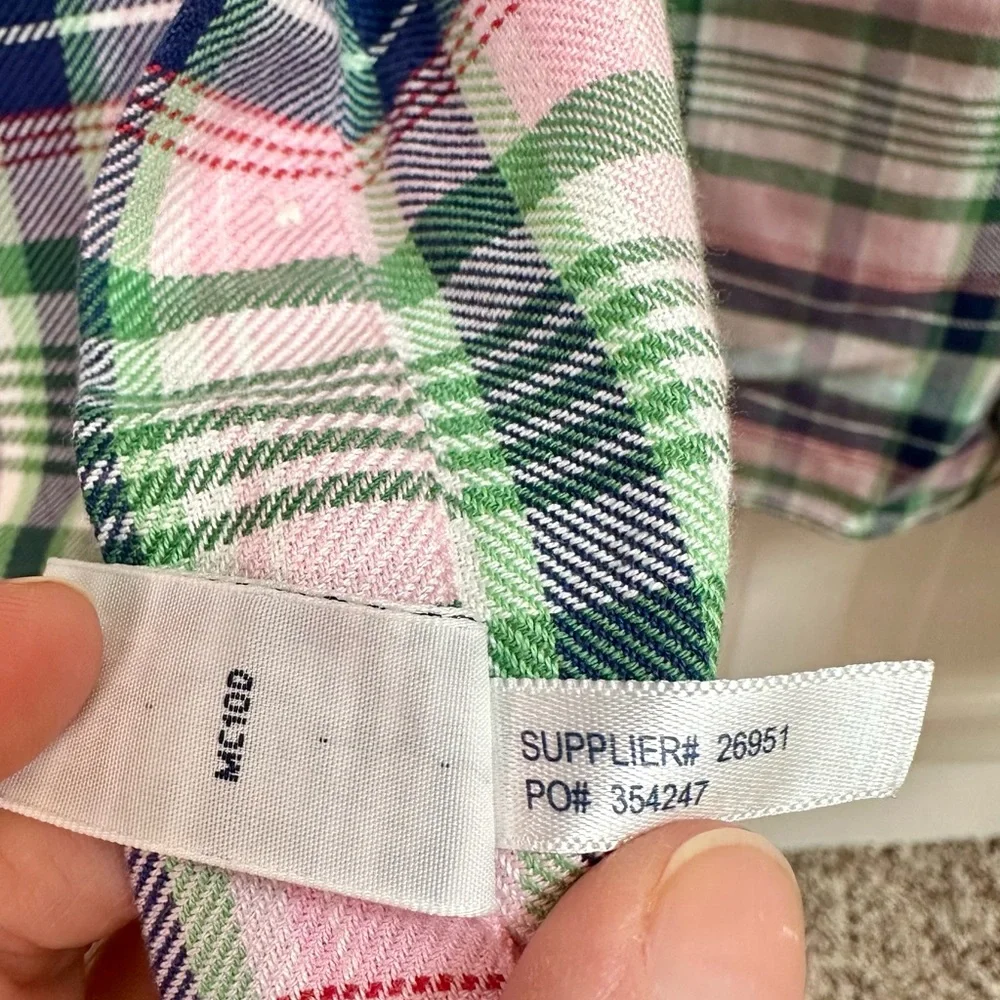 Ralph Lauren Plaid Button Down Shirt Pink & Green Size XL - Picture 7 of 7